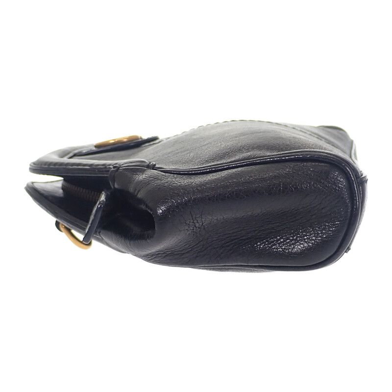 Gucci Rebel Small Taiga Head Shoulder Bag Calf Black Gold Hardware — view 4