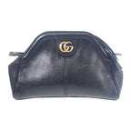 Gucci Rebel Small Taiga Head Shoulder Bag Calf Black Gold Hardware — view 2