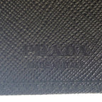 Prada Re-nylon Card Case 2 Ml049 Dmh f0002 Fold Wallet Saffiano Black Silver — view 8