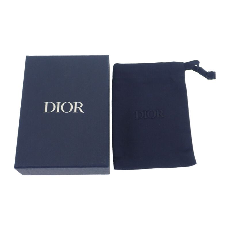 Christian Dior Gravity Zip 2 Flg h00 N Coin Case Calf Black Silver — view 8