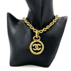 Chanel Necklace Coco Lava Magma Long Gold GP 93 A Black — view 4