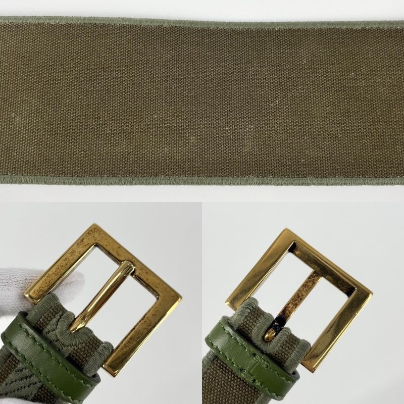 Fendi Belt FF Logo Fashion Item Thick Small 85 34 Size Canvas — view 6