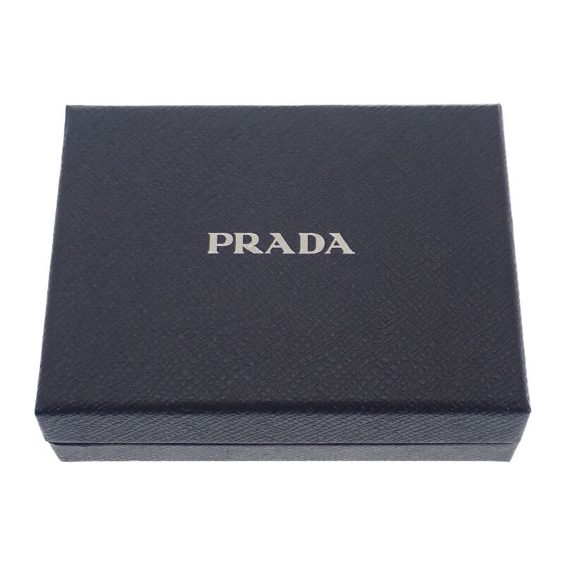 Prada Saffiano Triangle 1 Mc110 qhh f0 ozx Card Case Light Blue Silver — view 8