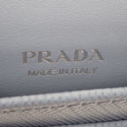 Prada Saffiano Triangle 1 Mc110 qhh f0 ozx Card Case Light Blue Silver — view 7