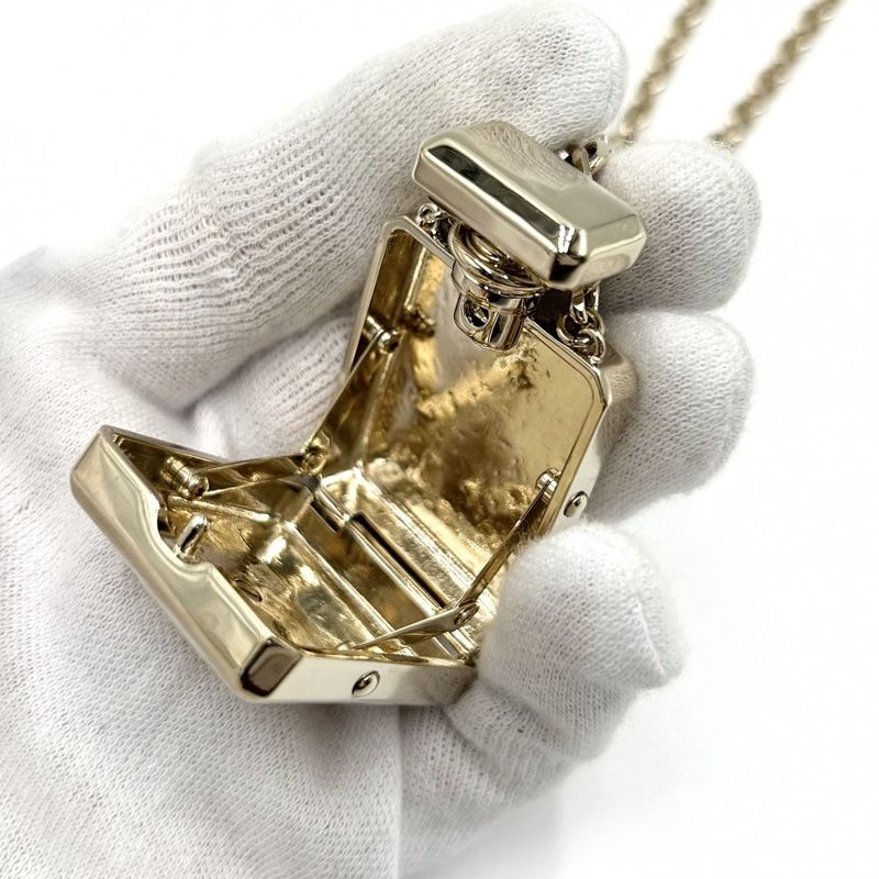 Chanel Necklace Women Long Perfume Motif Coco Mark Accessories
