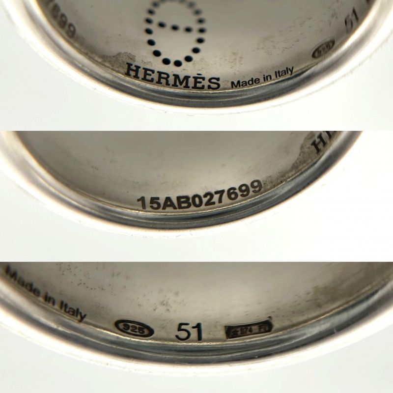 Hermes Rings Eclipse Ribbon Ring Accessories Jewelry Small Size 51 — view 7