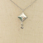 Hermes Necklace Medallion Pendant Jewelry With Adjuster 18K Gold 750 WG