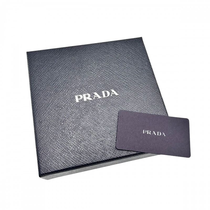 Prada Choker Women Triangle Logo Accessories Leather 2 Ic046 Black White — view 8