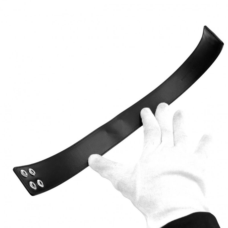 Prada Choker Women Triangle Logo Accessories Leather 2 Ic046 Black White — view 6