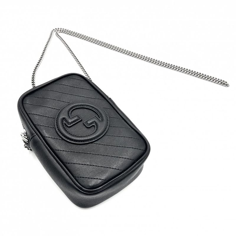 Gucci Shoulder Bag GG Blonde Chain Pochette Crossbody Small — view 4