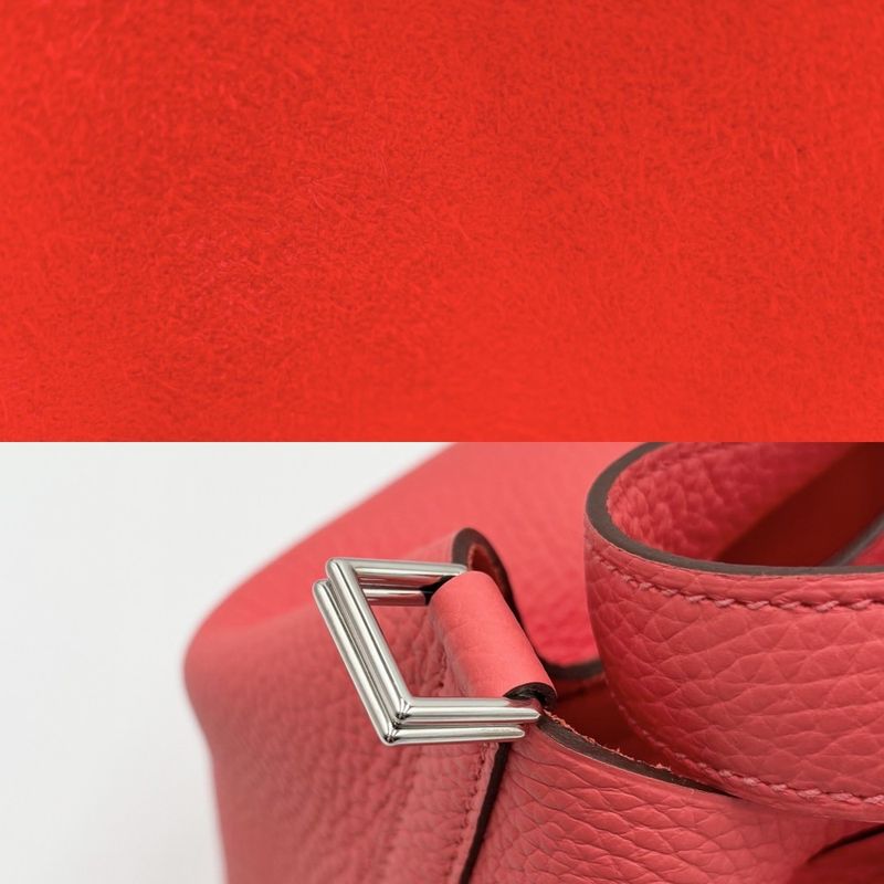 Hermes Handbag Picotin Lock PM Bag W Taurillon Redish Silver — view 7