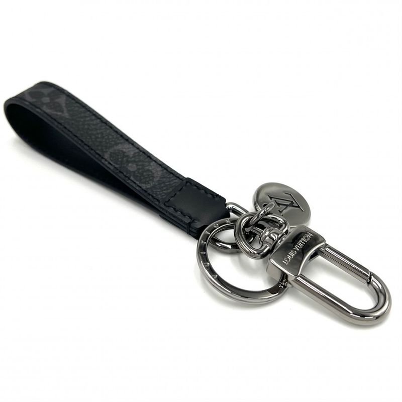 Louis Vuitton Key Holder Monogram Eclipse Porte Cles Dragonne Ring — view 4