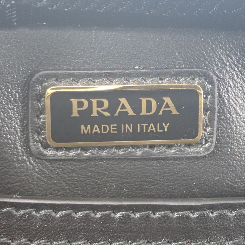 Prada Brick 2 Vh070 Shoulder Bag Leather Gold Hardware Men — view 9
