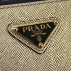 Prada Brick 2 Vh070 Shoulder Bag Leather Gold Hardware Men — view 7