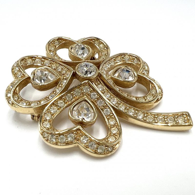 Christian Dior Brooch Clover Accessories Fashion Items Small — view 5