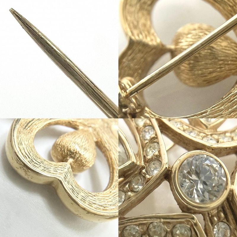 Christian Dior Brooch Clover Accessories Fashion Items Small — view 8