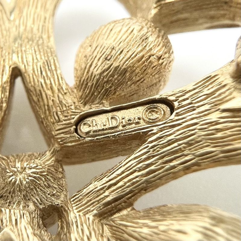 Christian Dior Brooch Clover Accessories Fashion Items Small — view 6