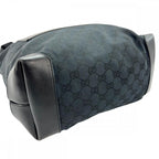 Gucci Tote Handbag Shoulder GG 019/0481 Black Silver Hardware — view 3