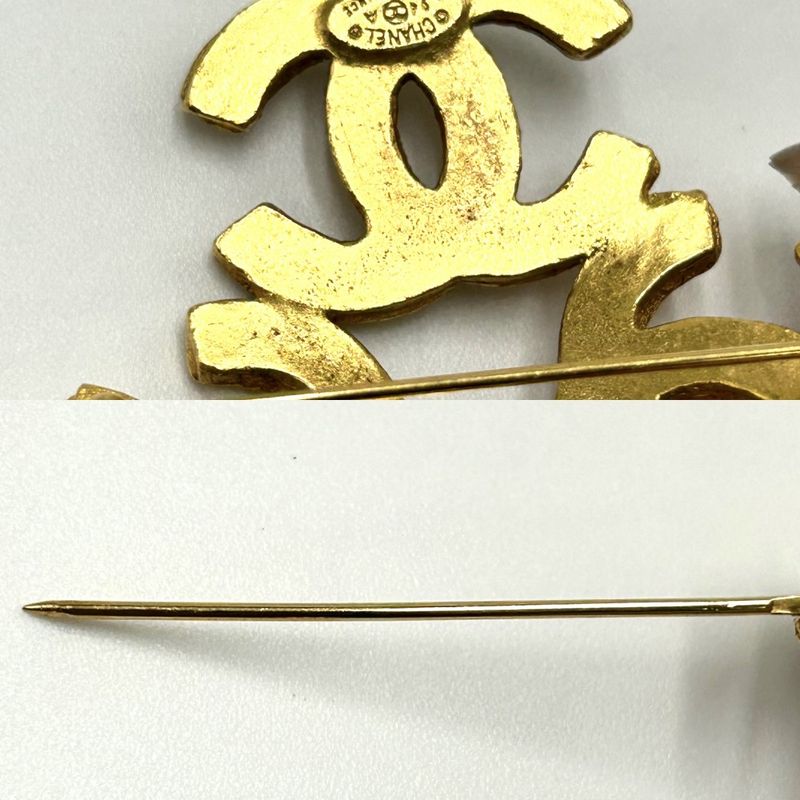 Chanel Brooch Coco Mark Triple Accessories Vintage GP 94 — view 6