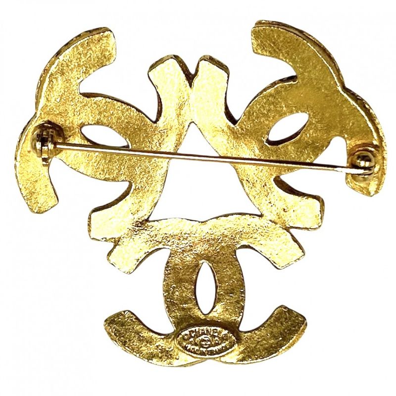Chanel Brooch Coco Mark Triple Accessories Vintage GP 94 — view 4