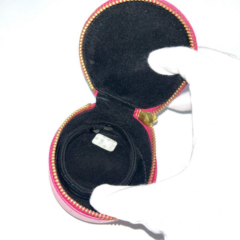 Chanel Pouch Jewelry Case Accessory Round Small Coco — view 5