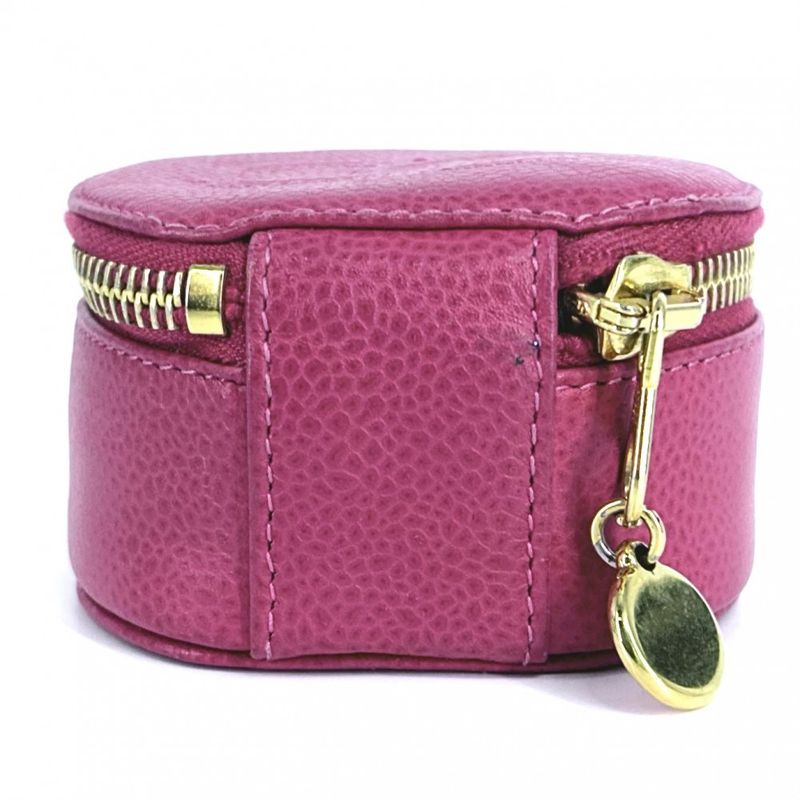 Chanel Pouch Jewelry Case Accessory Round Small Coco — view 3