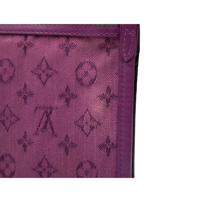 Louis Vuitton Monogram Flat Messenger Chain Shoulder Bag Brown Marron Purple — view 4