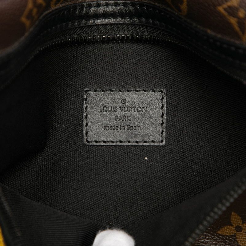 Louis Vuitton Monogram Flat Messenger Chain Shoulder Bag Brown Marron Purple — view 6