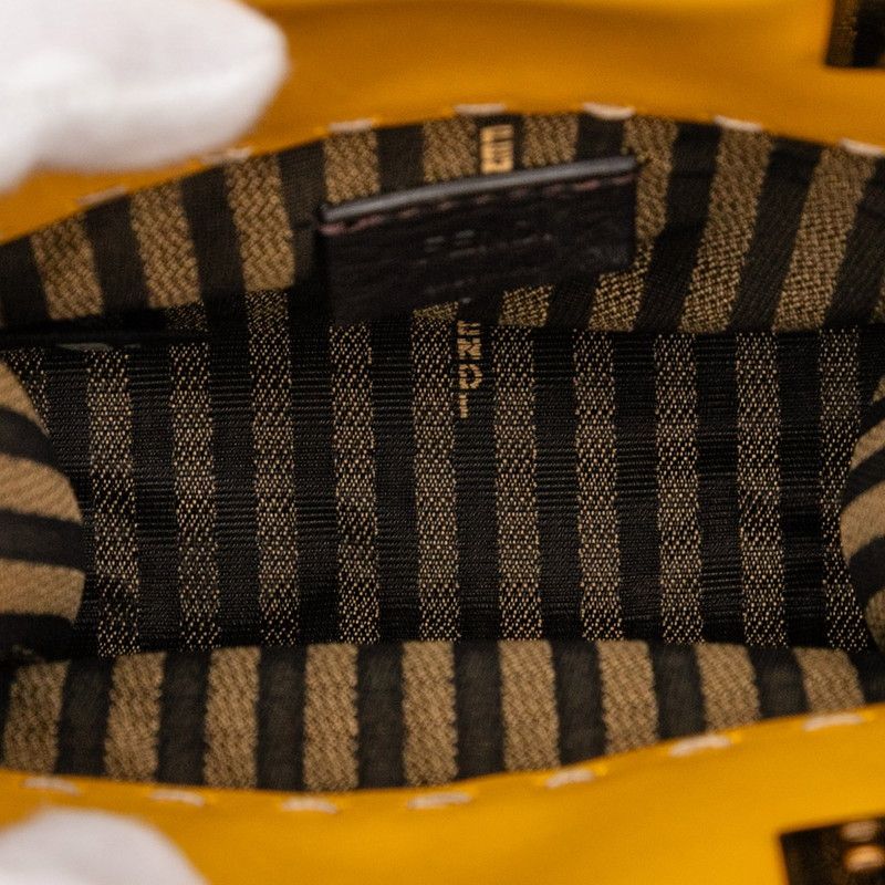 Fendi Sunshine Shopper Mini Tote Bag 2-Way 8 Bs051 Yellow Brown — view 4