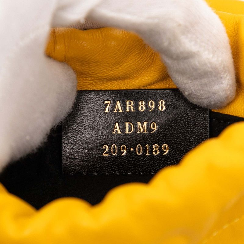 Fendi Logo Phone Pouch 7 Ar898 Yellow Leather — view 6