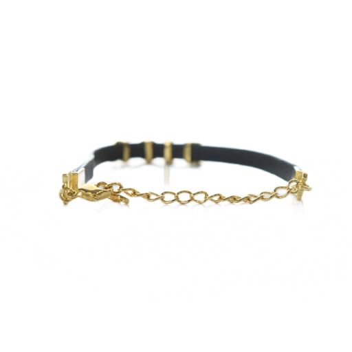 Christian Dior Bracelet Accessories Bangle Leather Logo Engraved Gold Color — view 8