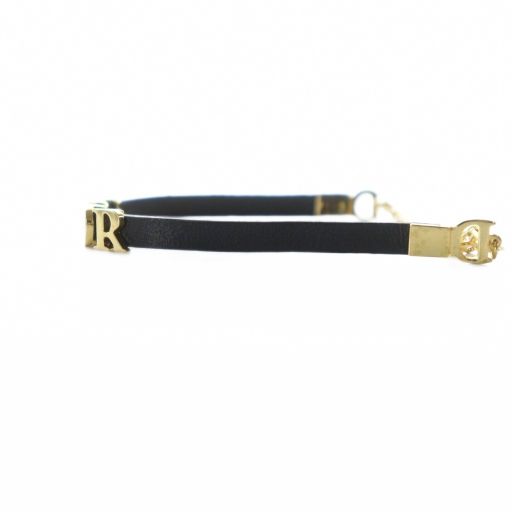Christian Dior Bracelet Accessories Bangle Leather Logo Engraved Gold Color — view 6