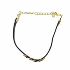 Christian Dior Bracelet Accessories Bangle Leather Logo Engraved Gold Color — view 3