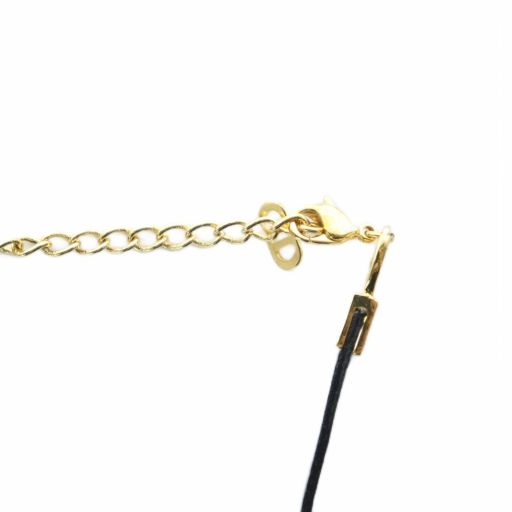 Christian Dior Bracelet Accessories Bangle Leather Logo Engraved Gold Color — view 4