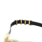 Christian Dior Bracelet Accessories Bangle Leather Logo Engraved Gold Color — view 7