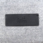 Hermes 100% Cashmere Logo Leather Patch Neolo Cabasol Striped Fringe Scarf — view 6