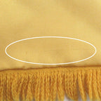 Hermes Silk Angora Deer Allover Fringe Shawl Scarf Yellow — view 7