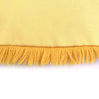 Hermes Silk Angora Deer Allover Fringe Shawl Scarf Yellow — view 5