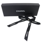 Chanel 24 B Coco Mark Logo Ribbon Chouche Hair Tie Accessory Black White — view 2