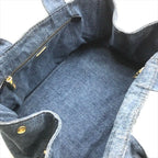 Prada Canapa 2-Way Shoulder Tote Hand Denim Blue — view 8