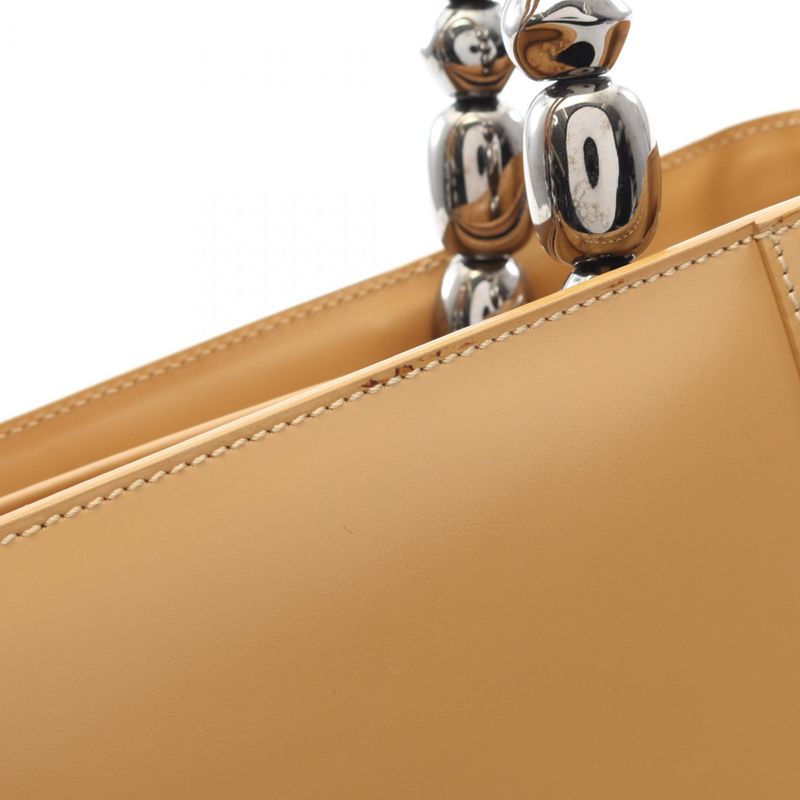 Christian Dior Handbag Maris Pearl Beige Leather Tote — view 8