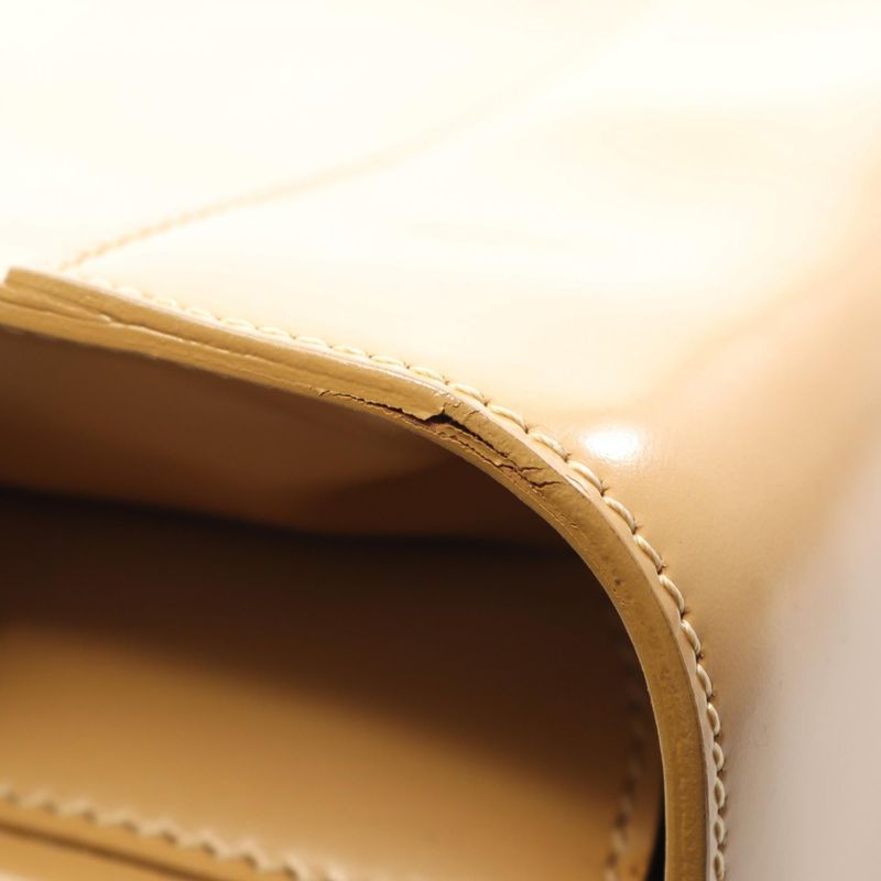 Christian Dior Handbag Maris Pearl Beige Leather Tote — view 9