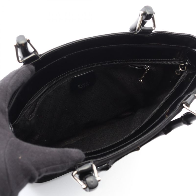 Gucci Handbag Bamboo 002 1998 0353 Black Leather — view 3