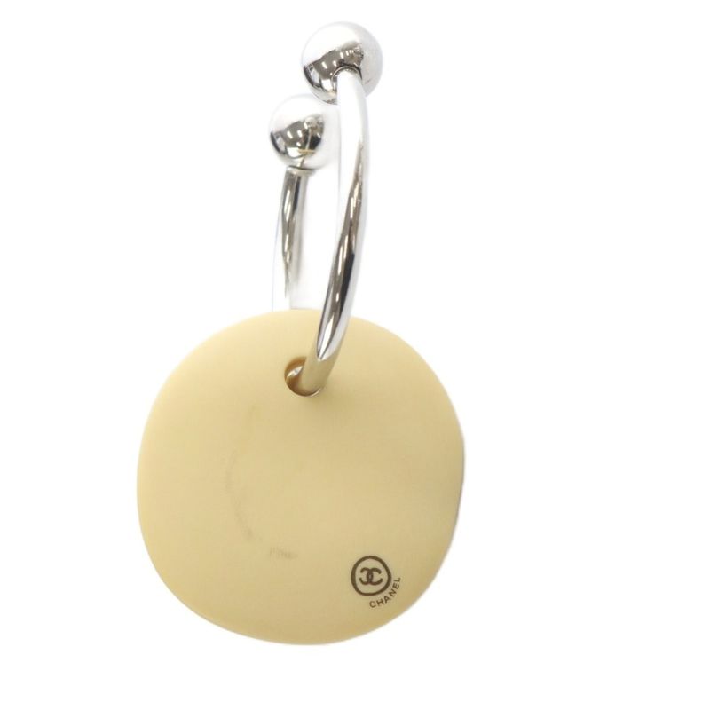 Chanel Vintage Craft Design Coco Mark Key Ring Holder Ivory YO27 OH — view 2