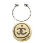 Chanel Vintage Craft Design Coco Mark Key Ring Holder Ivory YO27 OH — view 7