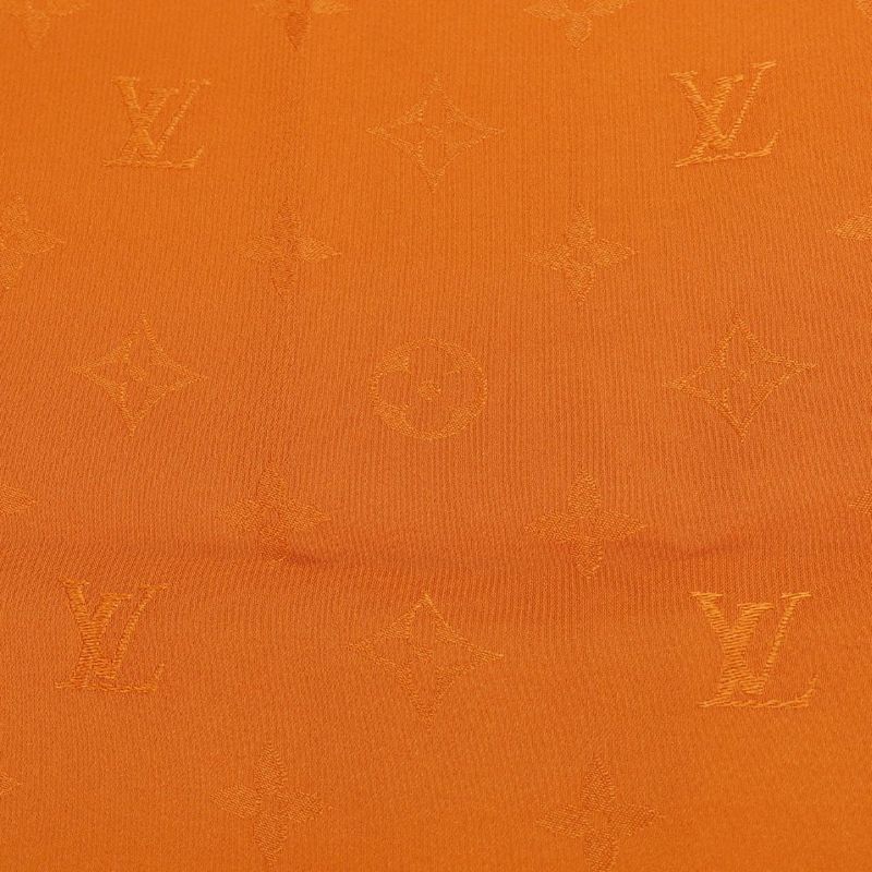 Louis Vuitton Scarf Carre Monaco Silk Orange Accessories Apparel Women — view 3