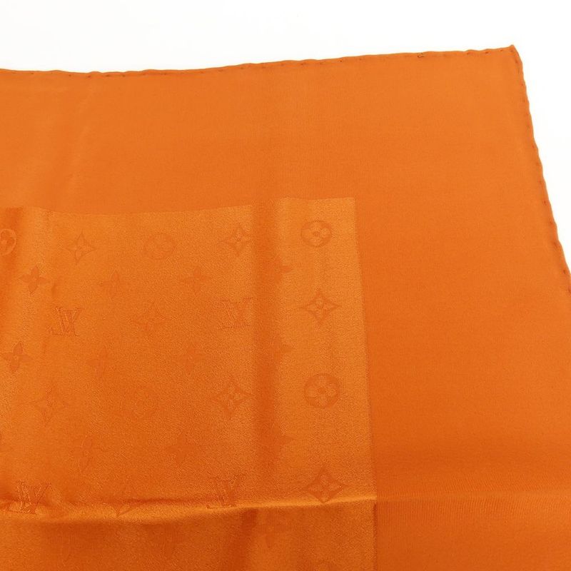 Louis Vuitton Scarf Carre Monaco Silk Orange Accessories Apparel Women — view 8