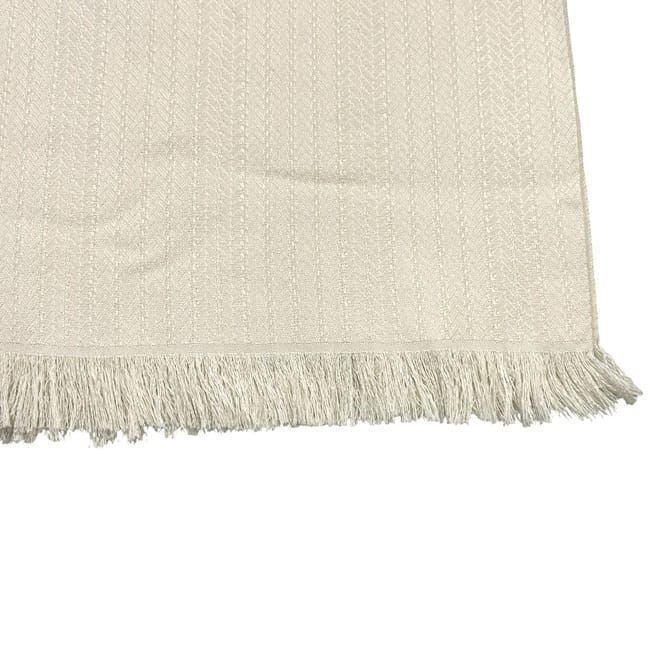 Hermes Shawl White Beige Rebliss Cleaned — view 4