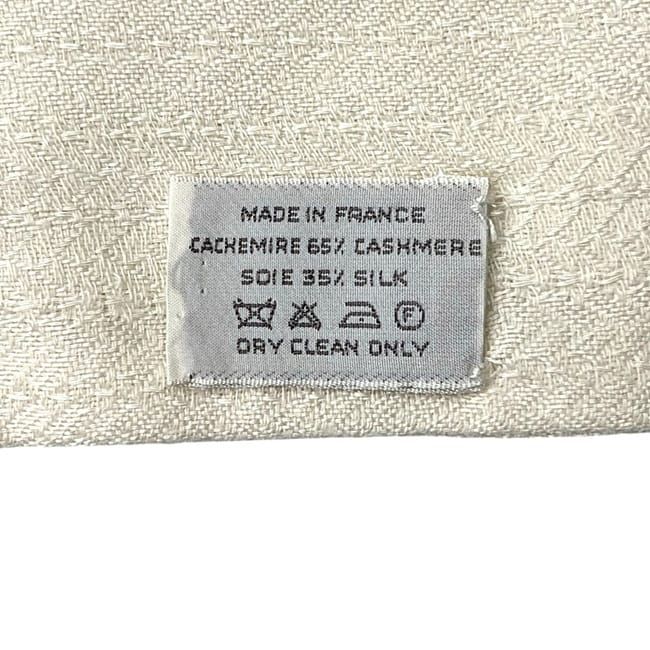 Hermes Shawl White Beige Rebliss Cleaned — view 6