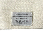 Hermes Shawl White Beige Rebliss Cleaned — view 6